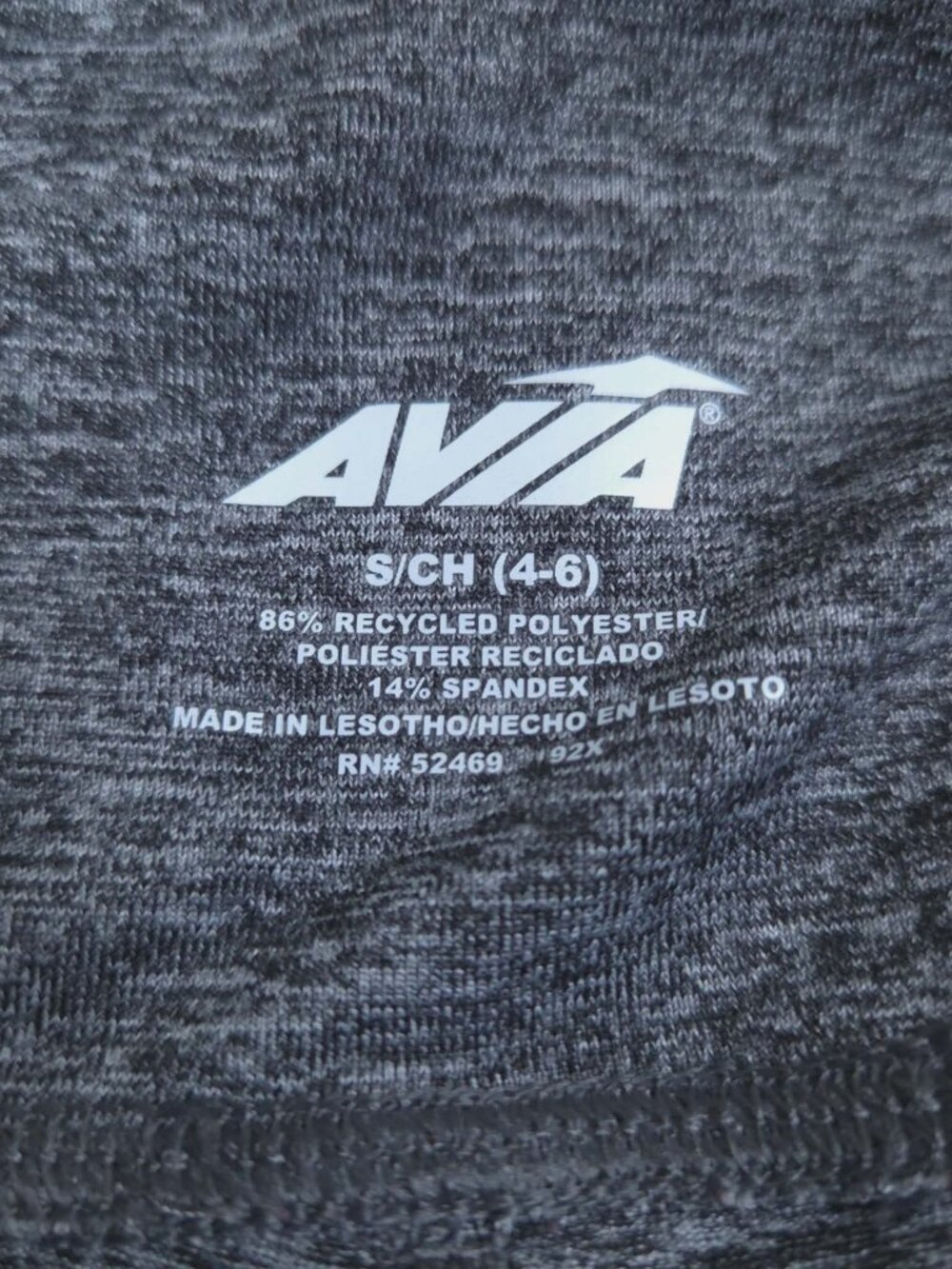 Avia Womens Gray Cropped Leggings Small Capri Yoga Pants Activewear Mid Rise - Picture 3 of 7